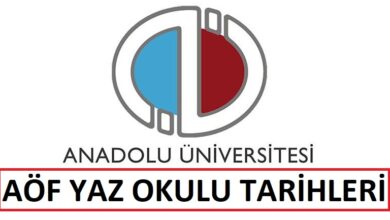 Anadolu Aöf Yaz Okulu