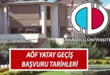 AÖF Yatay Geçiş Kayıt İşlemleri - 2024